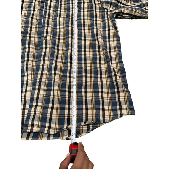 SCHMIDT WORKWEAR PLAID LONG SLEEVE BUTTON UP SHIRT SIZE XL | E2 - Picture 5 of 5